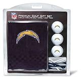 Team Golf NFL San Diego Chargers Gift Set: Embroidered Golf Towel, 3 Golf Balls, and 14 Golf Tees 2-3/4" Regulation, Tri-Fold Towel 16" x 22" & 100% Cotton