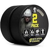 EAGLES Ice Hockey Pucks | High Grade Pucks Official Regulation Weight & Size for Practice & Classic Training - 6 oz Diameter 3" Thickness 1" Black Hockey Puck | Roller Hockey 2 Pack
