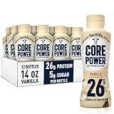 Core Power Protein Shake, Vanilla, 26g Bottle, 14oz, 12 Pack