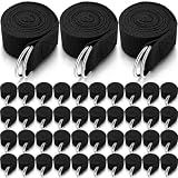 Leyndo 24 Pcs Yoga Strap Stretching Pilates Exercise Adjustable Straps 6 ft Non Elastic Yoga Belt with Adjustable D Ring Buckle for Pilates Gym Workouts Fitness (Black)