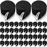 Leyndo 24 Pcs Yoga Strap Stretching Pilates Exercise Adjustable Straps 6 ft Non Elastic Yoga Belt with Adjustable D Ring Buckle for Pilates Gym Workouts Fitness (Black)
