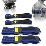 WINKAURA 4Pack PRO Blood Flow Restriction Bands for Arms & Legs - Occlusion Training Bands, Gain Muscle Without Heavy Weight Lifting, Strong Elastic Strap & Quick-Release
