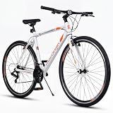 RideOrigin Road Bike 700C City Commuter Bicycle for Men Women Adults, Beige