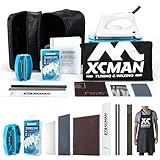 XCMAN Complete Ski Snowboard Tuning and Waxing Kit with Waxing Iron,Universal Wax,Edge Tuner,PTEX for Tuning,Repair and Waxing