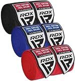 RDX Boxing Hand Wraps 4.5M / 180 Inches – Mexican Style Semi-Elastic MMA Inner Gloves - Wrist Support for Muay Thai, Kickboxing, BJJ, Karate - Thumb Loop & Hook and Loop Closure - Cotton & Nylon Blend