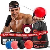 Champs MMA Boxing Reflex Ball Set with Punch Counter App | 4 Balls with Varying Weights, Headband & 4 Spare Strings to Improve Speed, Hand Eye Coordination Training | Boxing Equipment, MMA Gear Gift