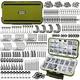 Vipfish Fishing Accessories Kit, 264/423PCS Fishing Tackle Box with Hooks, Weights, Sinkers for Bass Trout, Gifts for Men,Kids