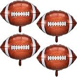 Skylety 4 Pcs Football Foil Balloons 26 Inch Jumbo Sports Party Decoration