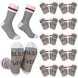 MveLwodx 12-Pairs Team Gifts Staff Appreciation Gifts Bulk Best Team Ever Socks Appreciation Gifts for Coworkers Employees Staff
