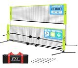 FDLS 10FT Portable Adjustable Badminton Pickleball Net with Carry Bag