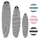 PAMGEA Surf Squared 6'8" Hybrid Surfboard Sock Cover – Lightweight Stretch SUP & Paddleboard Bag, Protective Sleeve for Shortboard, Longboard, Hybrid, Wakesurf – Surfing Accessory, Black