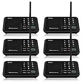 Wuloo Intercoms Wireless for Home 5280 Feet Range 10 Channel 3 Code, Wireless Intercom System for Home House Business Office, Room to Room Intercom, Home Communication System (6 Packs, Black)