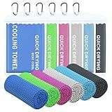 CYCLXY 6 Pack Cooling Towels,(40"x12") Gym Golf Cooling Towels for Neck and Face,Chill Pal Summer Cloth for Extreme Heat for Hot Weather, Workout Golf Towel for Men Women