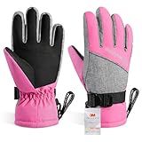 WALSKING Kids Winter Gloves-3M Thinsulate Snow Waterproof Ski Cold Weather Insulated Outdoor Snowboard Gloves for Boys Girls Youth
