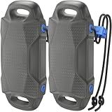 Ehaho Boat Fenders, Boat Bumpers for Docking, EVA Pontoon Bumpers with Integrated Locking Rope, Fit for Bass, Ski, Bowriders and Fishing Boats (Gray, 2 PCS)