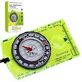 Outdoor Compass with Adjustable Declination, Magnifier, Ruler, Scale, Multifunctional Kids Waterproof Compass for Map Reading, Hiking, Camping, Navigation and Survival.