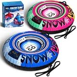 48" Snow Tubes for Kids Adults Sledding Heavy Duty with Canvas Cover