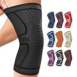 UFlex Athletics Knee Brace for Men and Women Knee Compression Sleeve Support for Arthritis Joint Pain Relief, Workout, Swelling, Sports, Circulation, Running, Recovery Support for ACL & Meniscus Tear Large Black