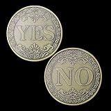 Yes No Challenge Coin Decision Maker Coin (Bronzed)
