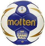 Molten Unisex's Handball Training Ball Gr. 2, Blue/White/Gold, 2