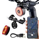 Redcomets Anti-Theft Bike Tail Light with Apple Find My Location & Brake Sensor, 300m Long Range Visibility, IP65 Waterproof, USB-C Charging, 5 Modes for Night Riding, City Commute, Electric Bike