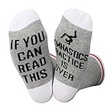 ZJXHPO Gymnast Gift If You Can Read This Gymnastics Practice Is Over Sock Gymnastics Coach Sock Gift Gymnast Lover Gift