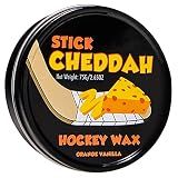 Franklin Sports Hockey Stick Wax - Maximum Grip Wax - Orange Vanilla Scent - Stick Cheddah - Reusable Tin Included