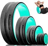 Back Roller Wheel for Back Pain – 4-Pack Yoga Wheel Set for Deep Tissue Massage, Stretching & Posture Support – EVA Foam Back Stretcher – Supports Up to 500lbs