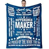 Fluxflix Thank You Gifts for Men, Employee Appreciation Gifts Blanket 60"x 50", Appreciation Gifts for Employee Coworkers, Team Gifts for Employees from Boss