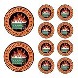 Dumpster Fire Response Team Enamel Pins 10 Pack - Funny Social Worker Gifts for Coworkers, Hilarious Badges for Jackets, Backpacks, and Gift Exchange Ideas