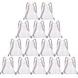 Grneric 14 Pcs Drawstring Bags Softball Baseball Basketball Football Goodie Favor Bags Cinch Bag Sackpack for Sports Teams (Baseball)