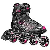 Roller Derby AERIO Q-60 Women's Inline Skates, Black/Pink, Size 8