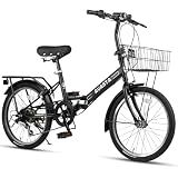 AVASTA Quartet Folding Bike, 20 Inch, 7-Speed, Dual Brakes, Black