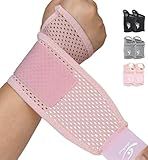 HiRui 2-Pack Ultra-Thin Mesh Wrist Wraps - Breathable, Adjustable Wrist Support for Workouts & Daily Use - Unisex Wrist Brace for Pain Relief, Tendonitis, Carpal Tunnel - One Size Fits All (Pink)