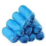 Dssiy 100 Pack Disposable Hygienic Boot & Shoe Covers 100 pack(50 Pairs)|Waterproof Slip Resistant Non-Slip, Durable for Construction, Workplace, Indoor Carpet Floor Protection,One Size Fits Most Blue