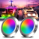 HUSUKU LED Marine Courtesy Lights RS6-1 RGB 4in 1000LM Boat Interior Light