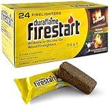 Fire Starter for Indoor and Outdoor Use - Quick Ignition Logs for BBQ, Fireplace, Fire Pit and Campfires (24 Pack) -Starters for Campfires