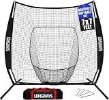 7x7FT Portable Baseball & Softball Practice Net with Pop-up Frame and Bag
