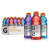 Gatorade G2 Thirst Quencher Sports Drink, Variety Pack, 20oz Bottles, 12 Pack, Electrolytes for Rehydration