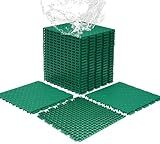 jxgzyy 24 PCS Basketball Court Tiles Over Grass, 5/8 Inch Thick Modular Interlocking Outdoor Floor Tiles, Non Slip PP Drainage Mat for Tennis Court Drain Deck Pool Patio Shower Garage Balcony