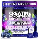 Creatine Monohydrate Gummies 5000MG for Men & Women, Creatine Pre-Workout