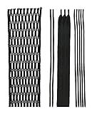 Performall Sports Dyna Lacrosse Mesh Stringing Kit 10D Diamond Semi-Soft Black; 33 inch Tipped Lax Strings