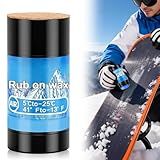 YOTEBLE Rub On Snowboard Wax, Snowboard Wax with Cork Applicator, Reduce Friction Growth Rate, All Temperature Quick Waxing for Outdoors Snowboard Base Maintenance, Easy Operation,75g