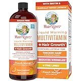 MaryRuth's Liquid Multivitamin+Hair Growth | Clinically Tested for Thicker Hair & Facial Wrinkles in Women | Biotin 10000mcg | Lustriva Hair Growth Supplement | Skin Care | Age 18+ | 30 Fl Oz