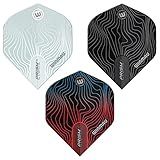 WINMAU Prism Alpha Solar Design Dart Flights - Standard Shape 100 Micron Polymetronic Flights for Stable Throw Control, Replacement Flights for Steel & Soft Tip Darts, 3 Sets (9 Flights)