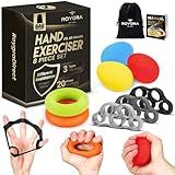 roygra Grip Strength Trainer (8 Pack), Forearm Strengthener, Stress Balls for Adults, Hand Strengthening Devices, Wrist Finger Strengthener, Physical Therapy Exercise Equipment, Golf Baseball Climbing