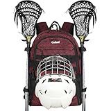 Goloni Lacrosse Equipment Backpack with Two Sticks holder and Separate Cleats Compartment Field Hockey Bag