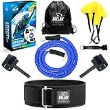 3 Ways to Use Swim Tether Stationary Swimming Training Belt,Swim Equipment Kit,Swim Belt for Adults,Swimming Resistance Belt,Ankle Bands,Parachute,Swim Trainer,Bungee Cords, Static Harness