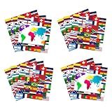 40 Count Soccer Party Napkins 5x5 Inch (10x10 Unfolded) – International Flag Cocktail Napkins, World Map Paper Napkins, 2 Ply Disposable Beverage Napkins for Soccer Party, Sports Birthday, Game Day