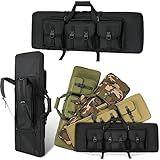 DULCE DOM 36 inch Double Rifle Case Soft Bag Gun Case, Perfect for Rifle Pistol Firearm Storage and Transportation, All Around Shooting Range Tactical Rifle Backpack, Indoor Outdoor